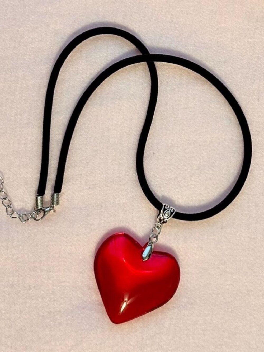 Red Heart Pendan Necklace